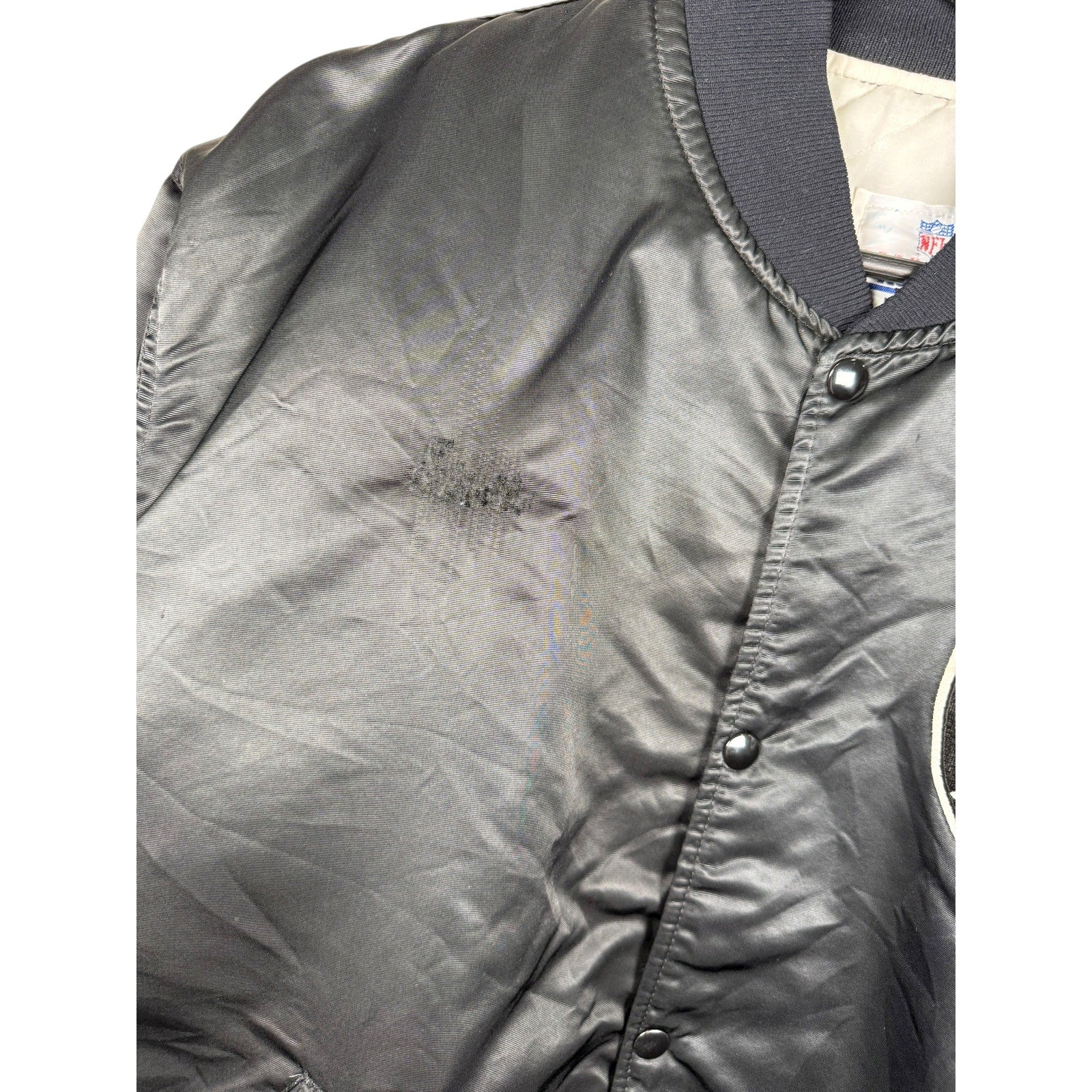 Vintage Starter Raiders NFL Satin Bomber Jacket