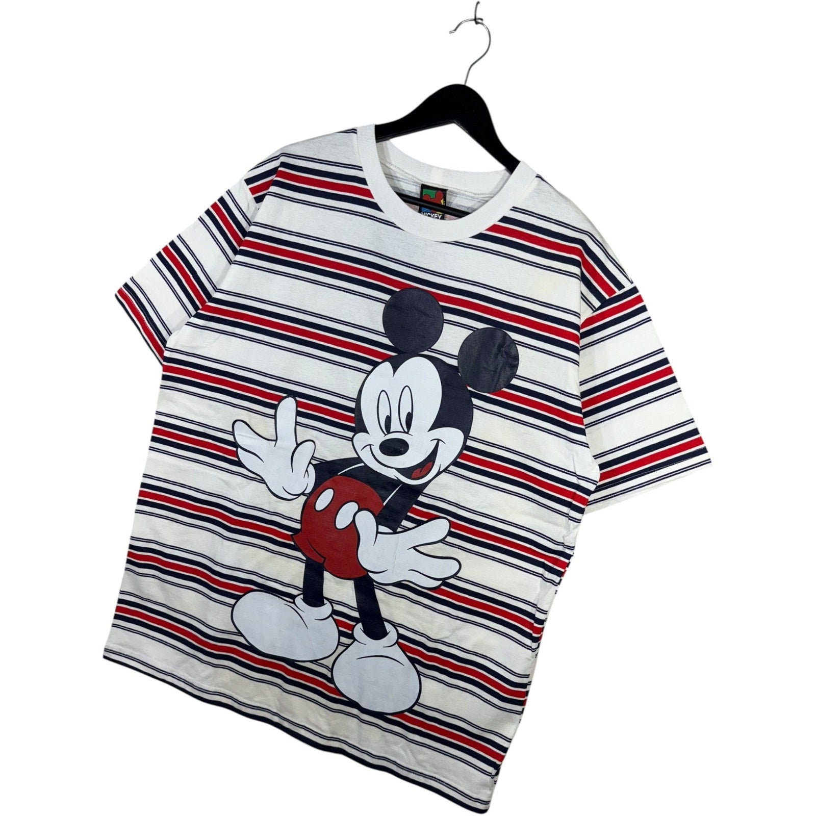 Vintage Mickey Mouse Striped Disney T-Shirt