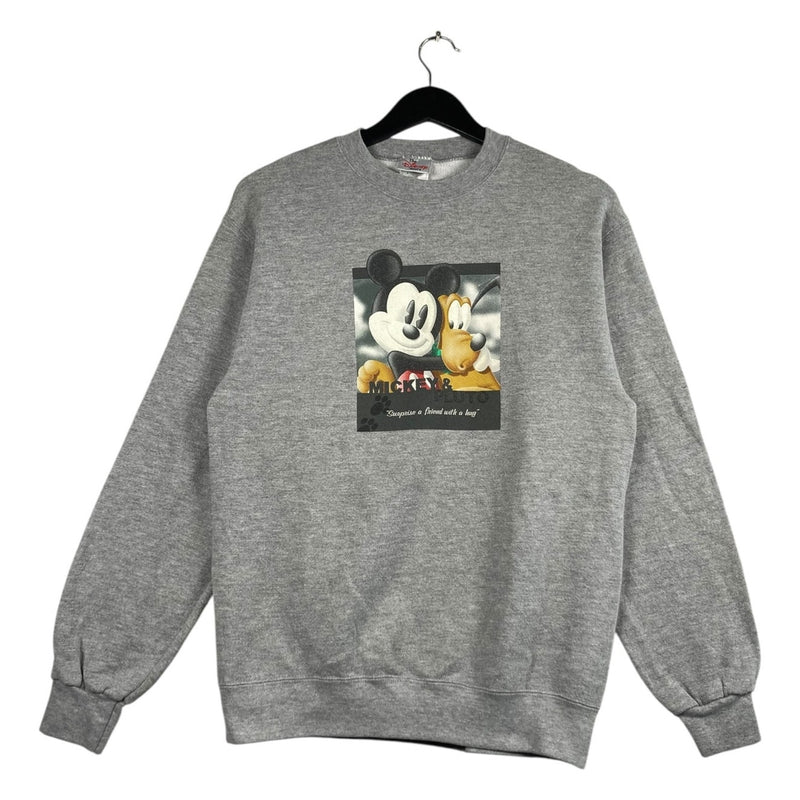 Vintage The Disney Store Mickey Mouse Pluto Crewneck