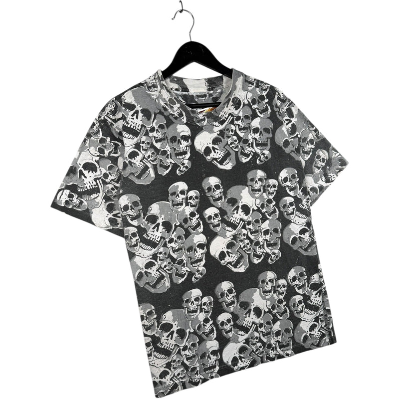 Vintage Skull Skeleton All Over Print T-Shirt