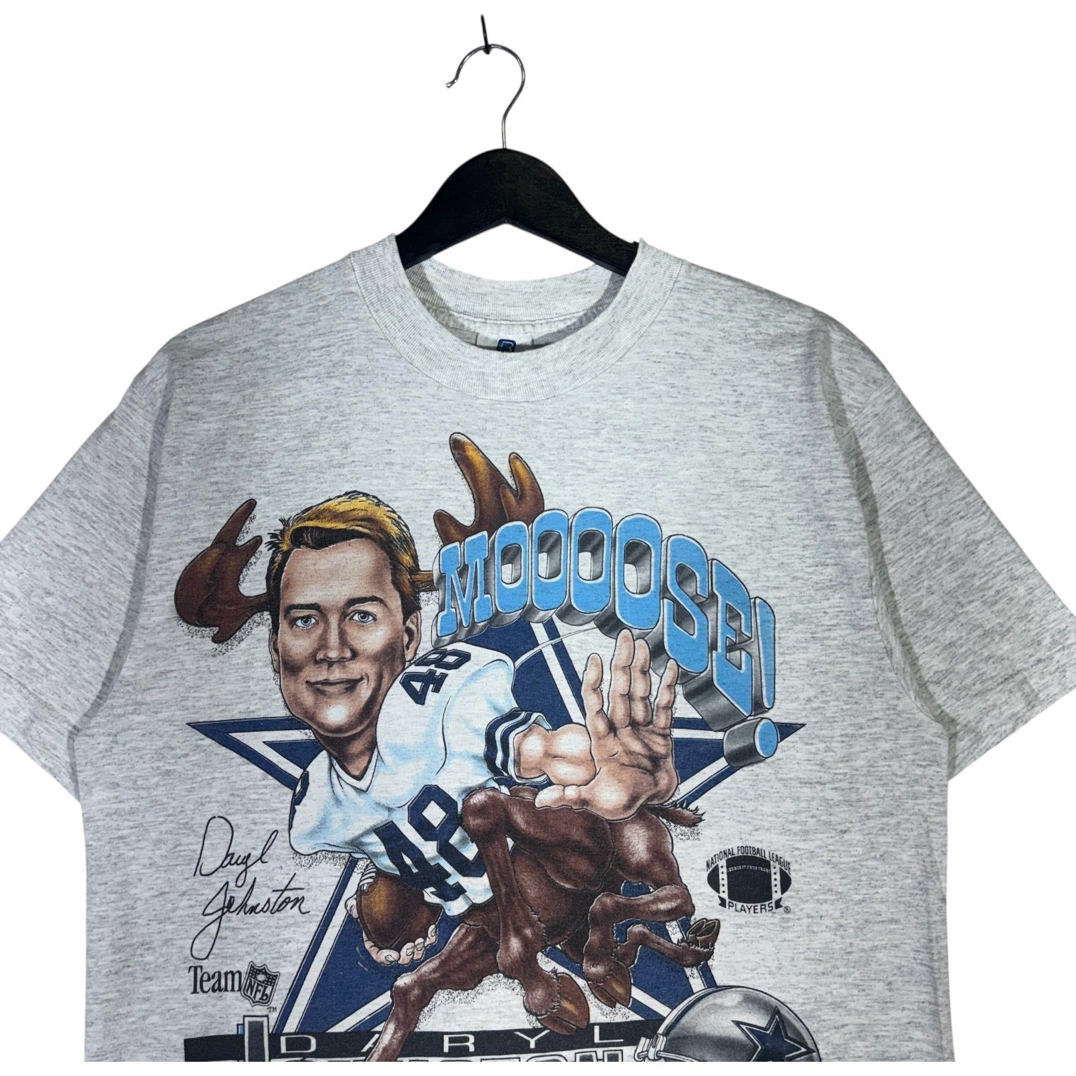 Vintage Dallas Cowboys Daryl Johnston "Moooose!" NFL Tee 1993