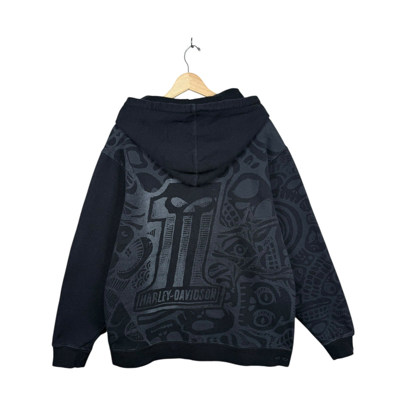 Vintage Harley Davidson Tribal Graphic Hoodie