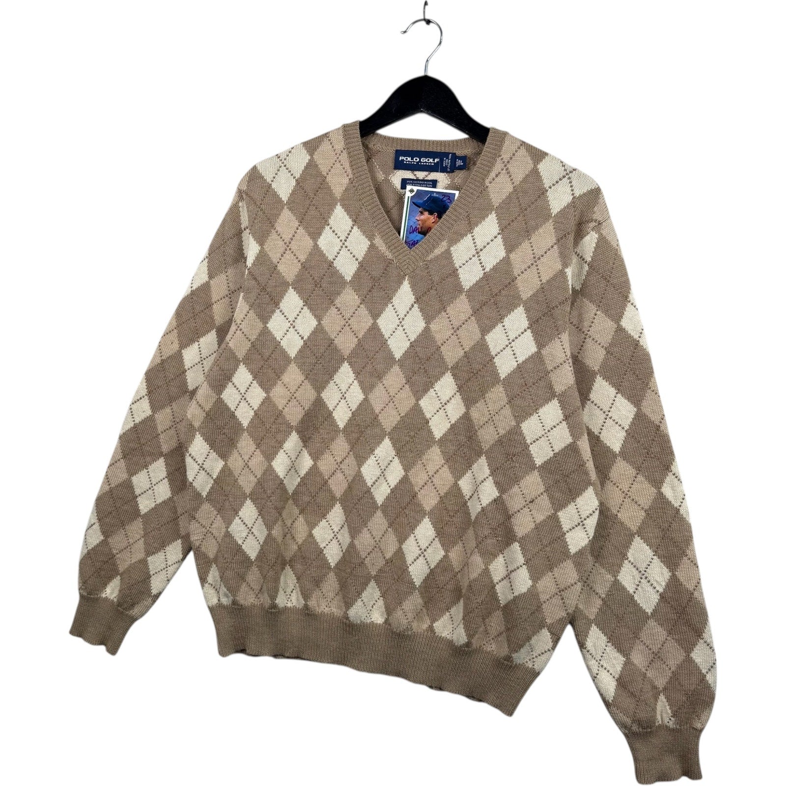 Vintage Polo Golf Ralph Lauren Diamond Patterned Sweater