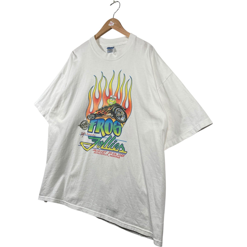 Vintage 2001 Frog Follies Hot Rod Car Show Graphic T-Shirt
