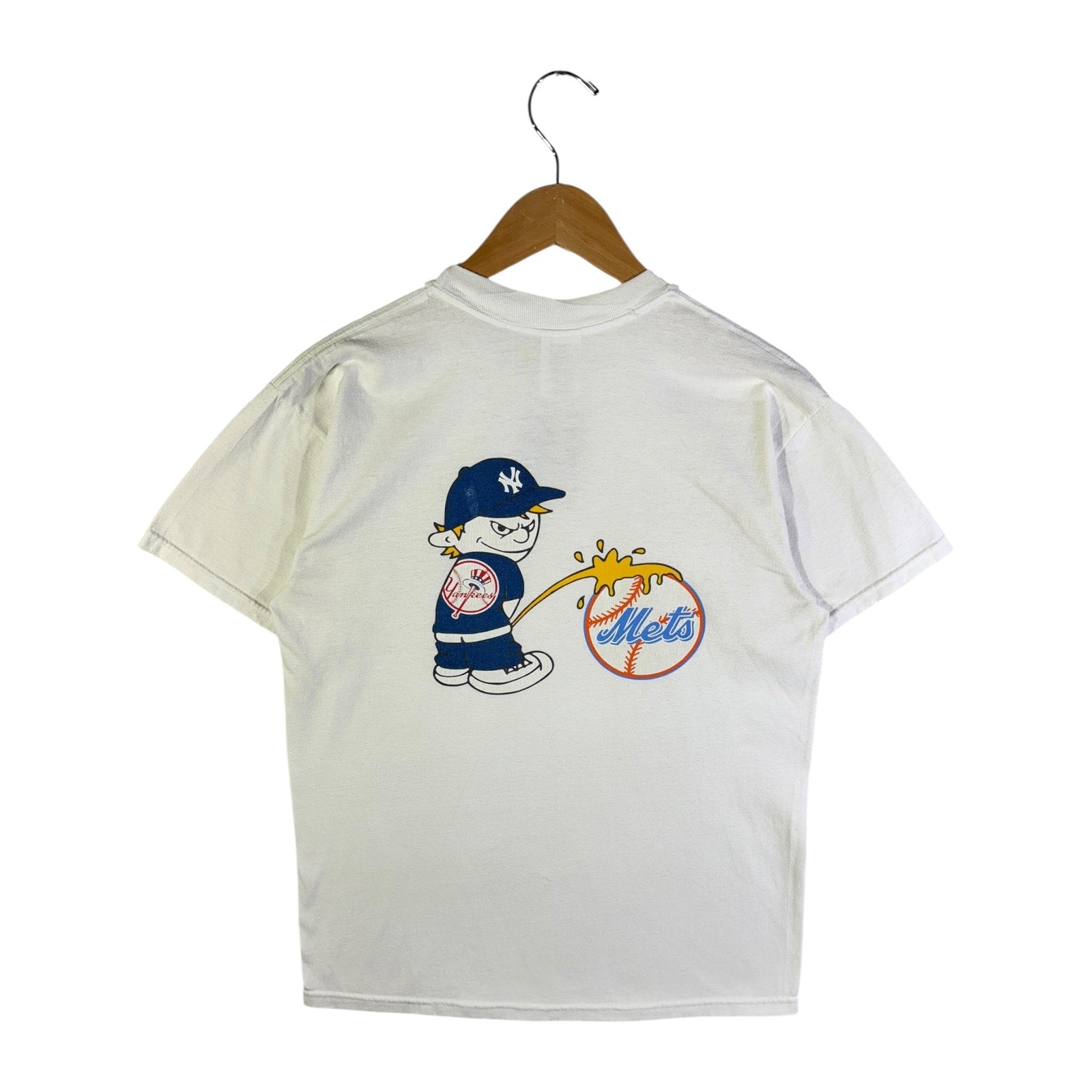 Vintage New York Yankees vs Mets Rivalry Graphic MLB T-Shirt
