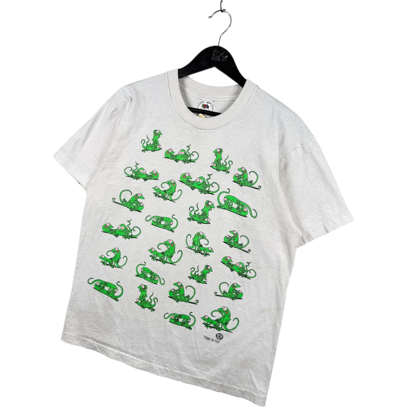 Vintage Gecko Lizard Sexual Graphic T-Shirt