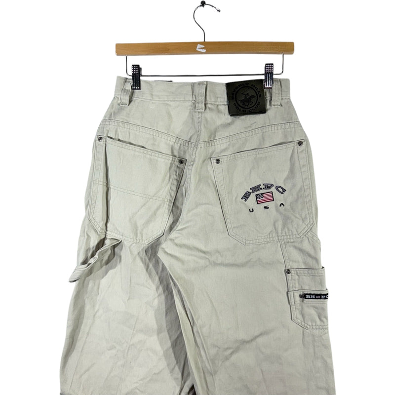 Vintage Beverly Hills Polo Club Embroidered Carpenter Pants 28 x 28