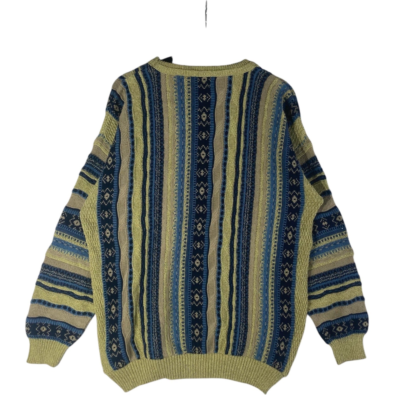 Vintage 3D Patterned Knit Pullover Sweater