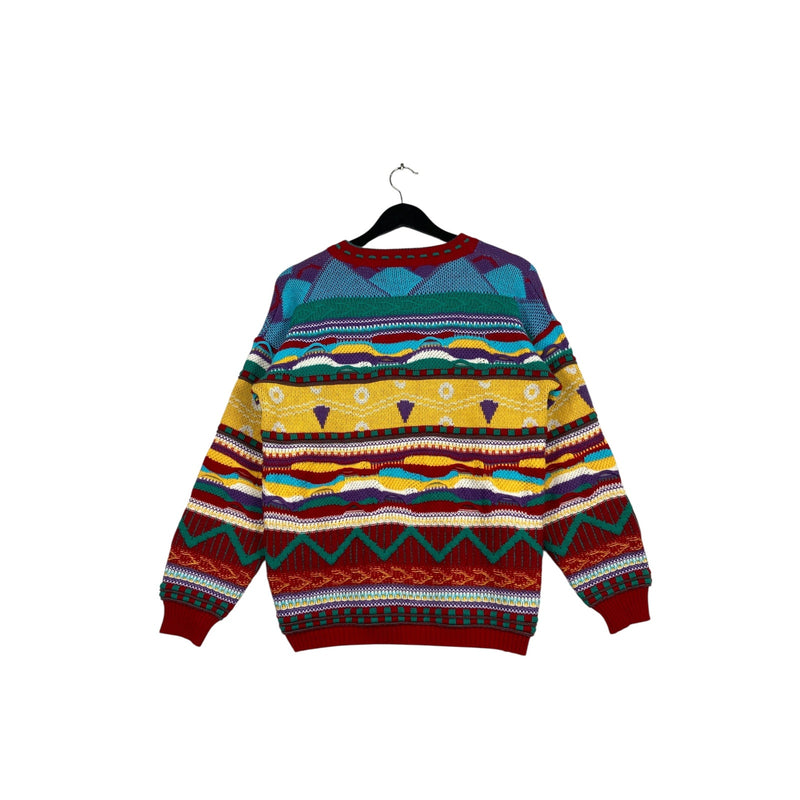 Vintage 3 Suisses Striped 3D Knit Sweater