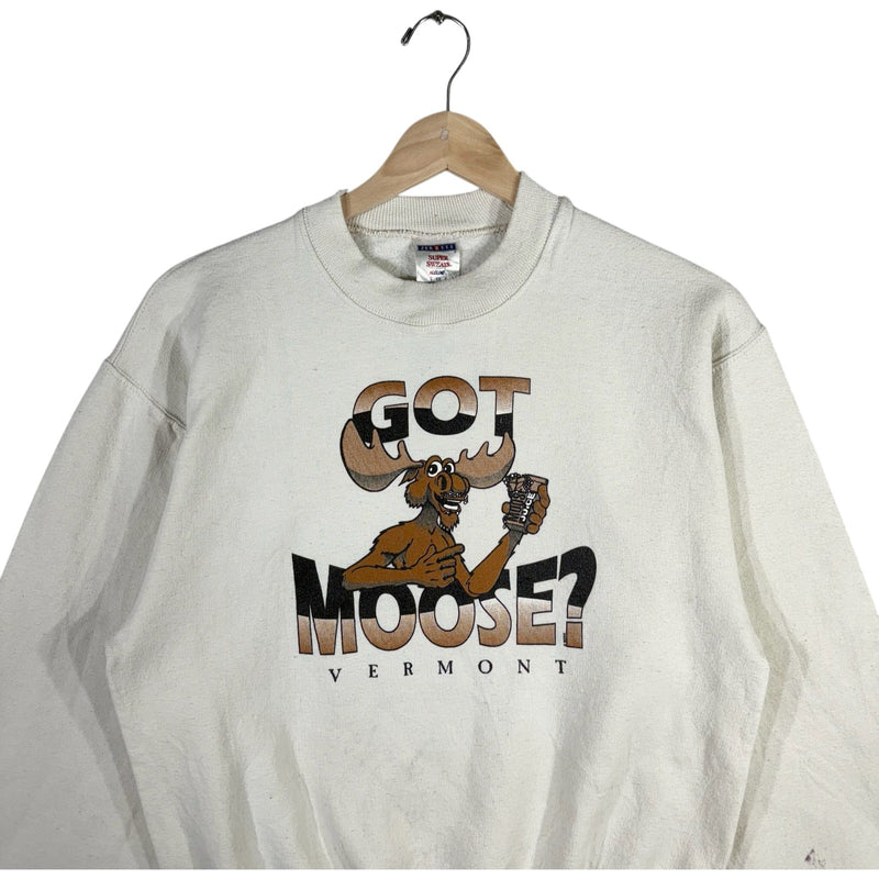 Vintage Got Moose? Vermont Spellout Souvenir Crewneck