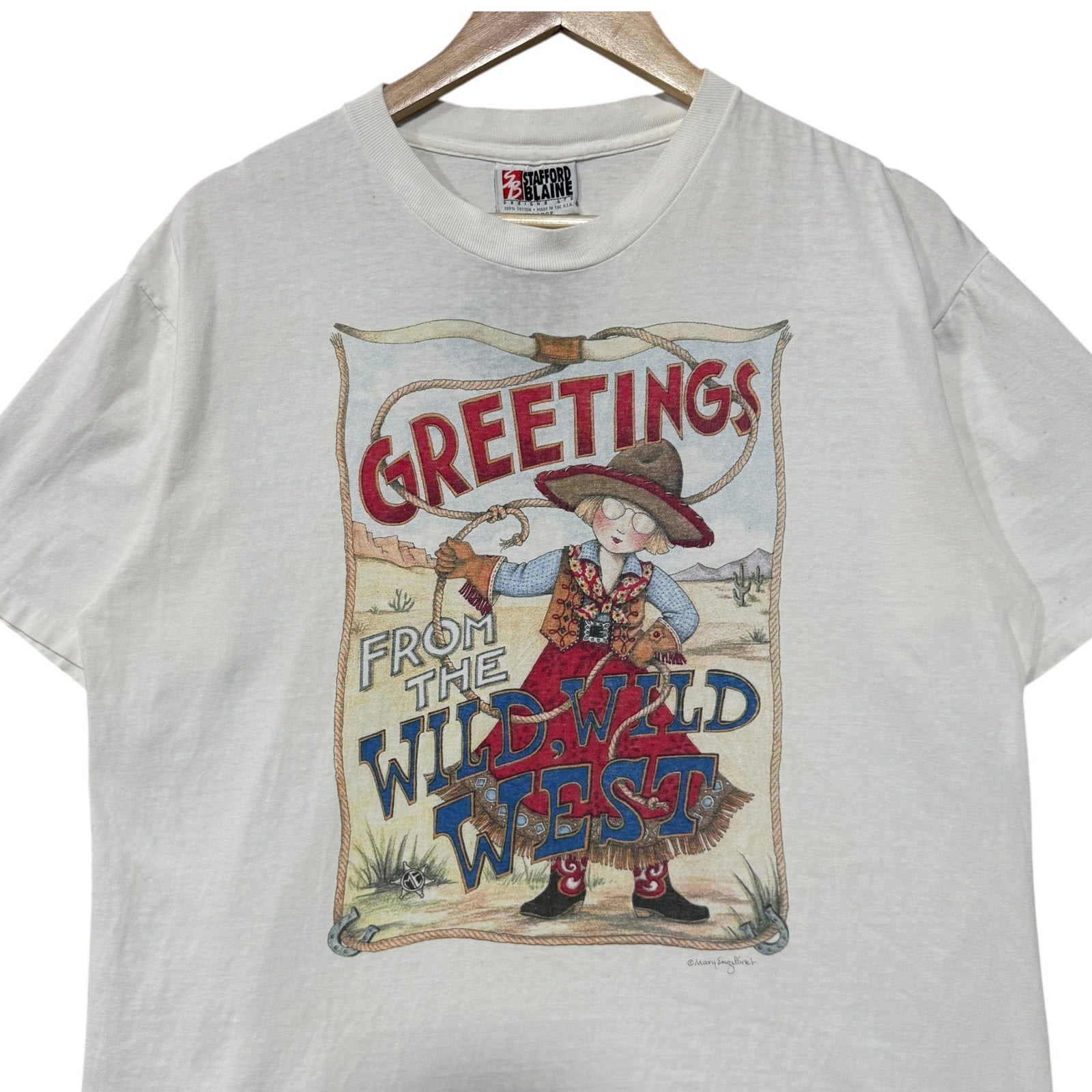 Vintage Greetings From The Wild Wild West Cartoon Tee