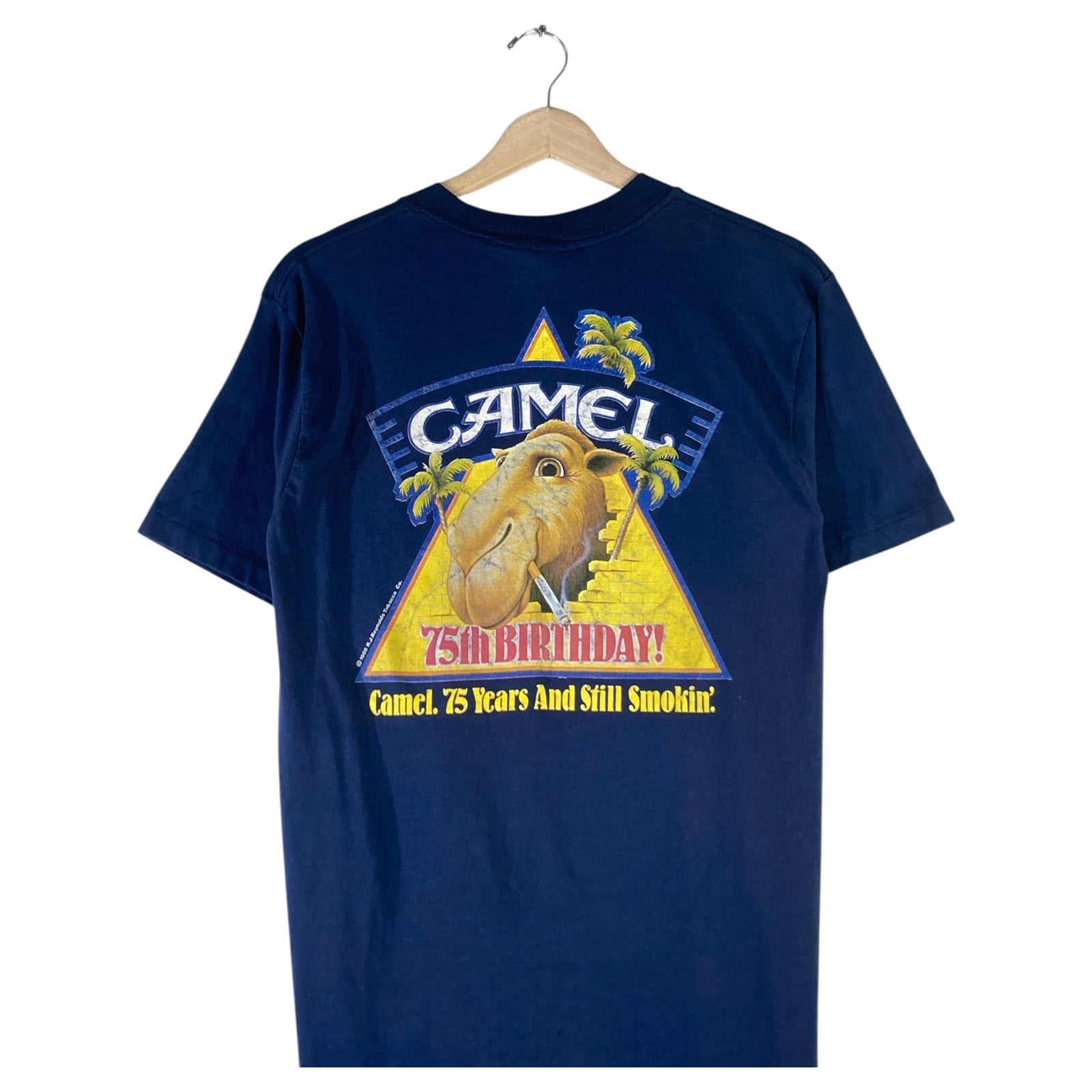 Vintage Camel Smoking 75th Birthday Short Sleeve T-Shirt