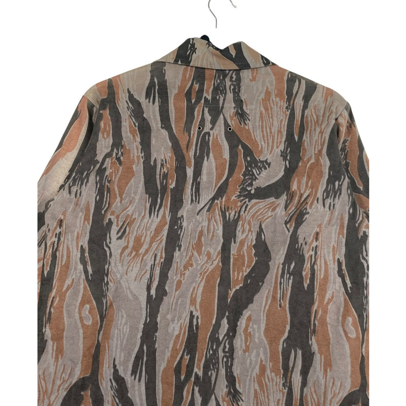 Vintage Ideal Tree Camouflage Full Zip Light Jacket