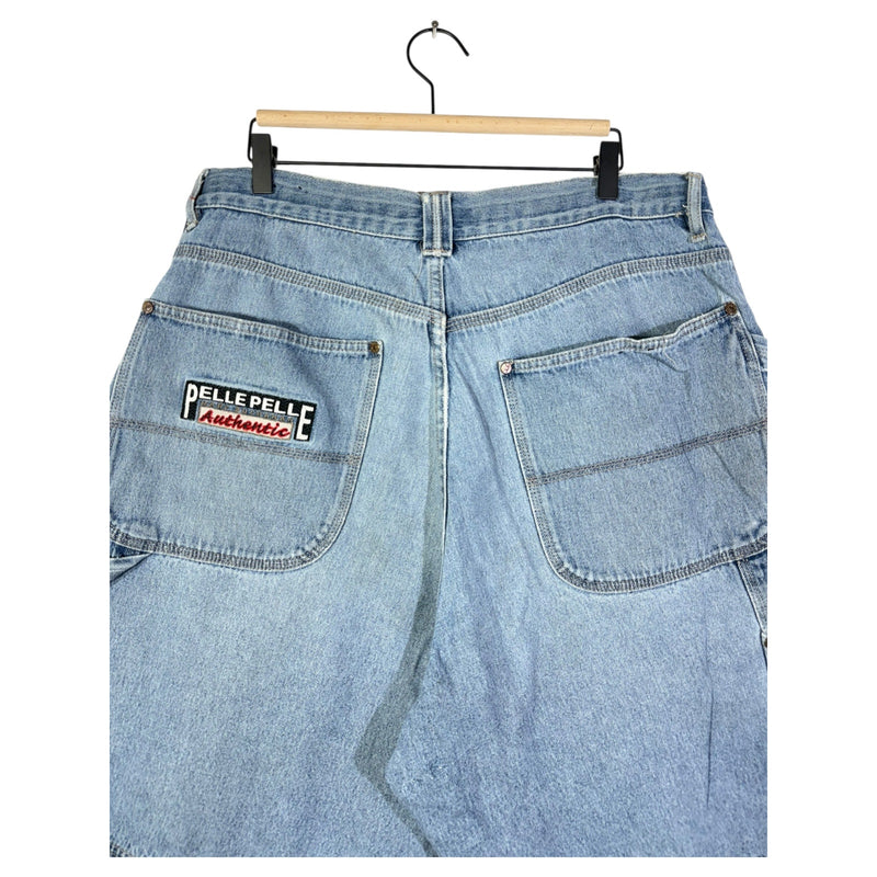 Vintage Pelle Pelle Straight Leg Carpenter Jean Denim Shorts 42
