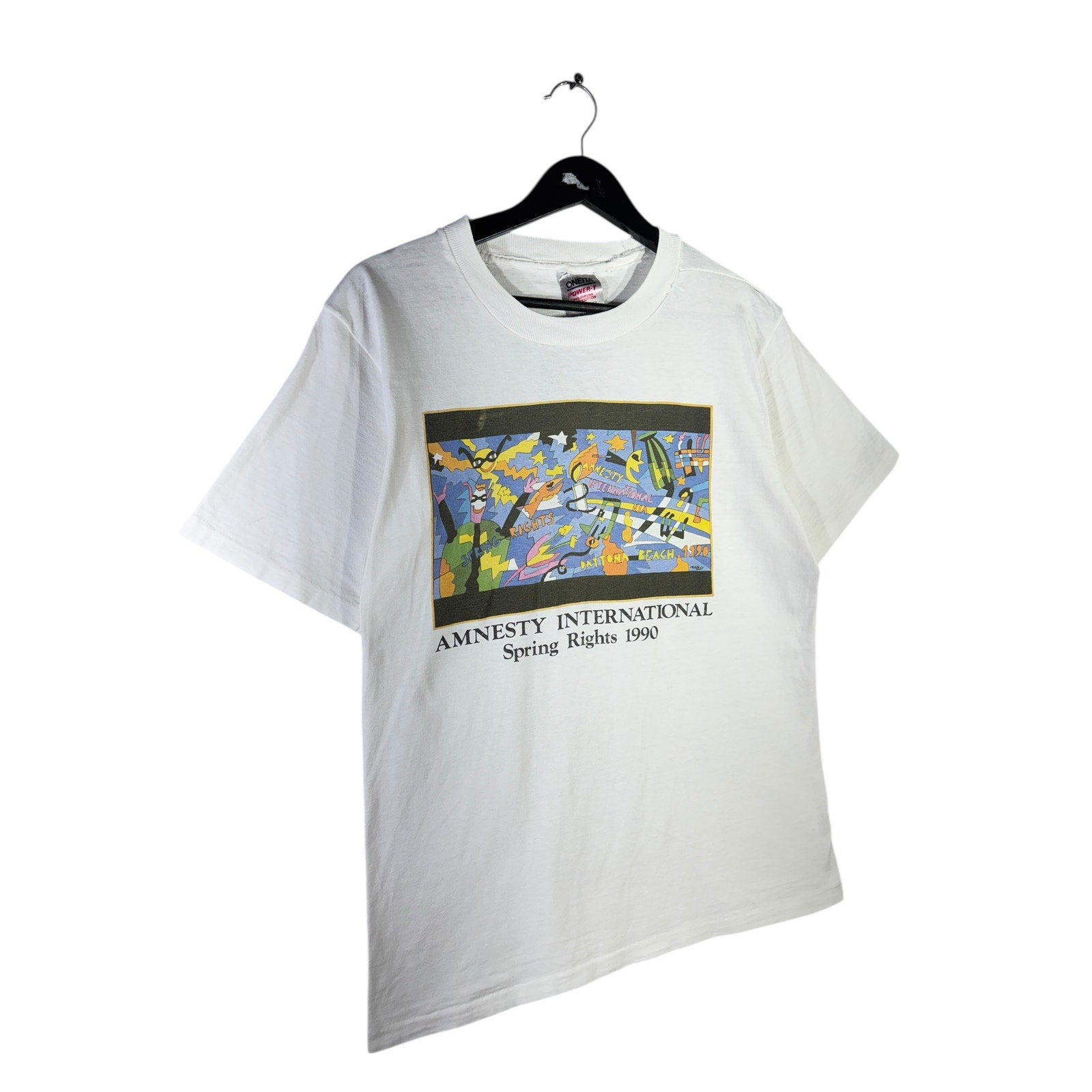 Vintage Amnesty International Spring Rights Art T-Shirt 90s
