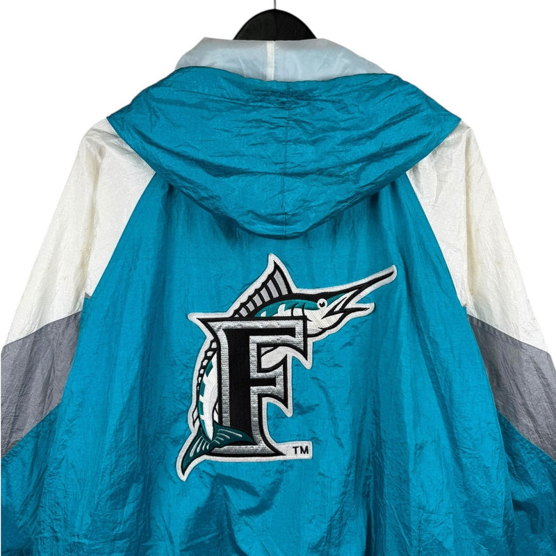 Vintage Florida Marlins Hooded Colorblock MLB Windbreaker