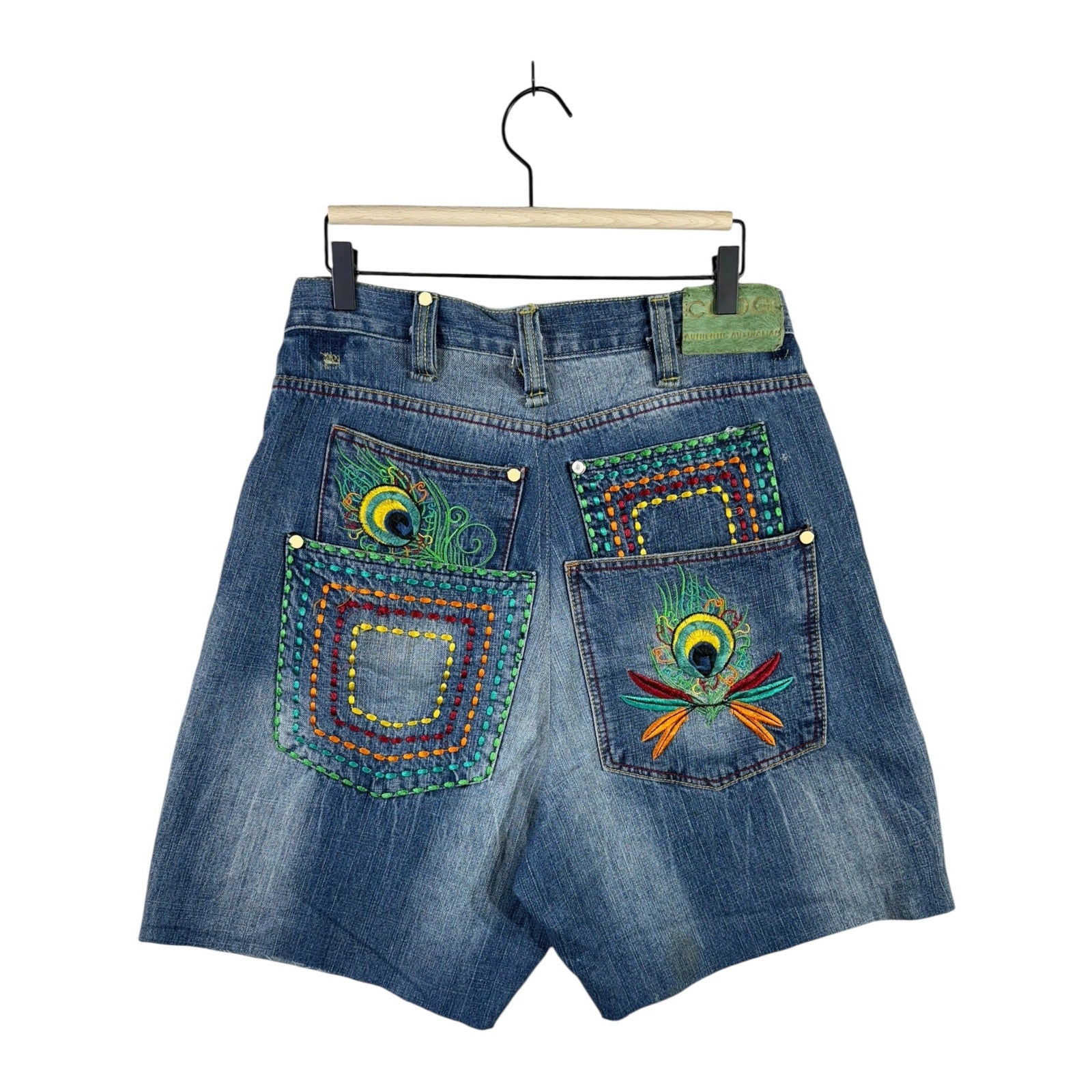Vintage Coogi Embroidered Denim Shorts 42