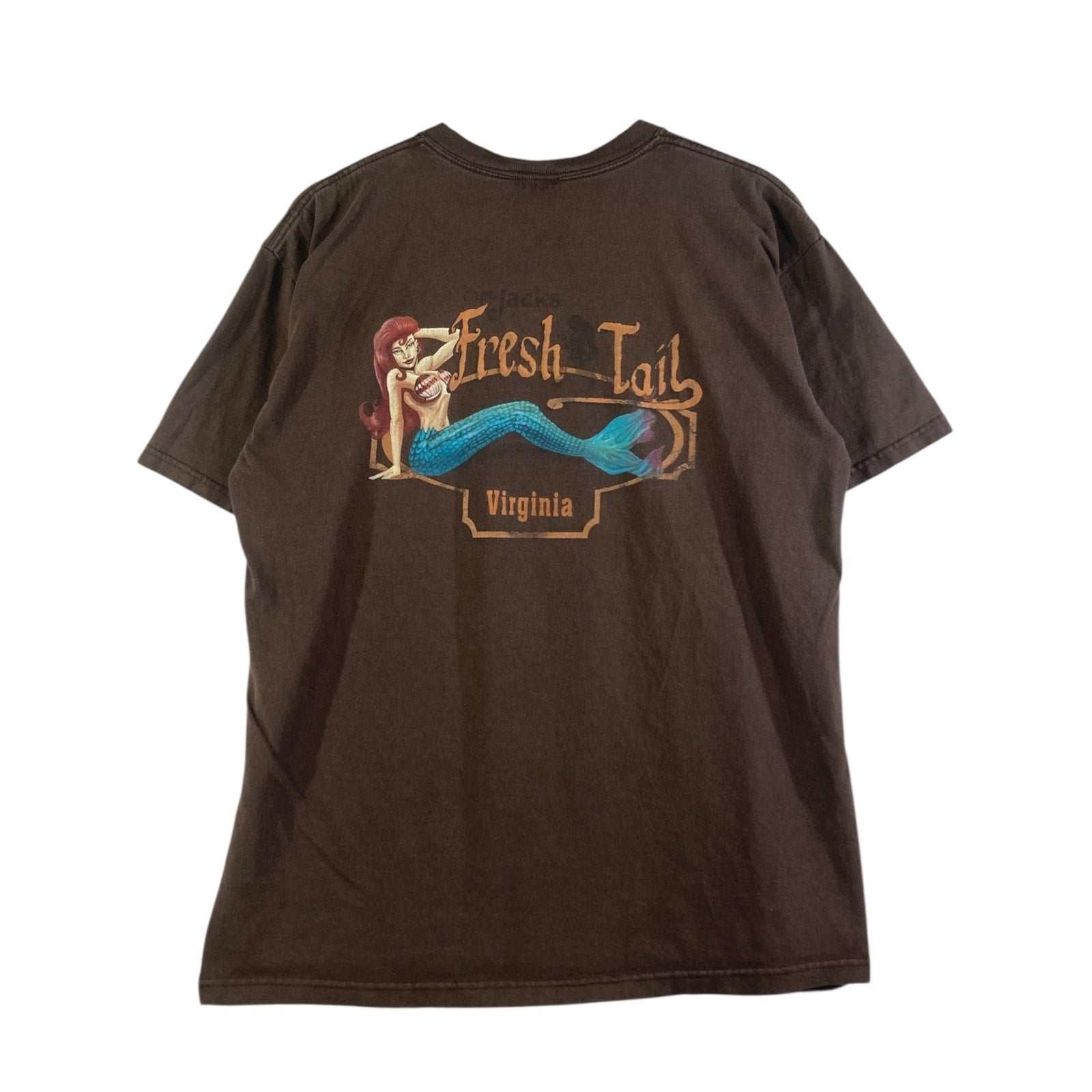 Vintage Fresh Tail Virginia Mermaid Graphic T-Shirt