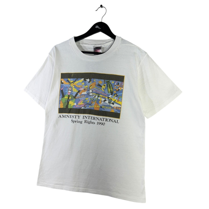 Vintage Amnesty International Spring Rights Art T-Shirt 90s
