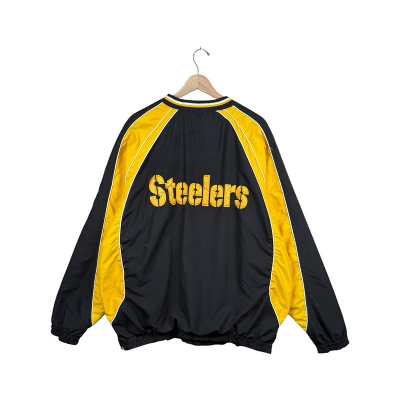 Vintage Pittsburgh Steelers NFL V Neck Windbreaker