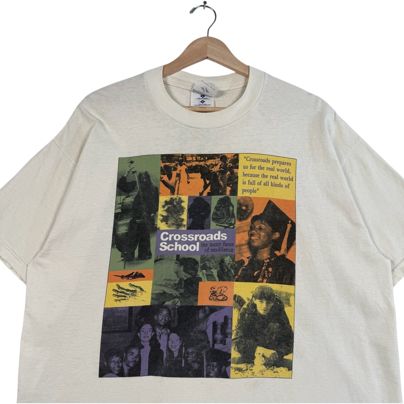 Vintage Crossroads School "The Many Faces of Excellence" Tee