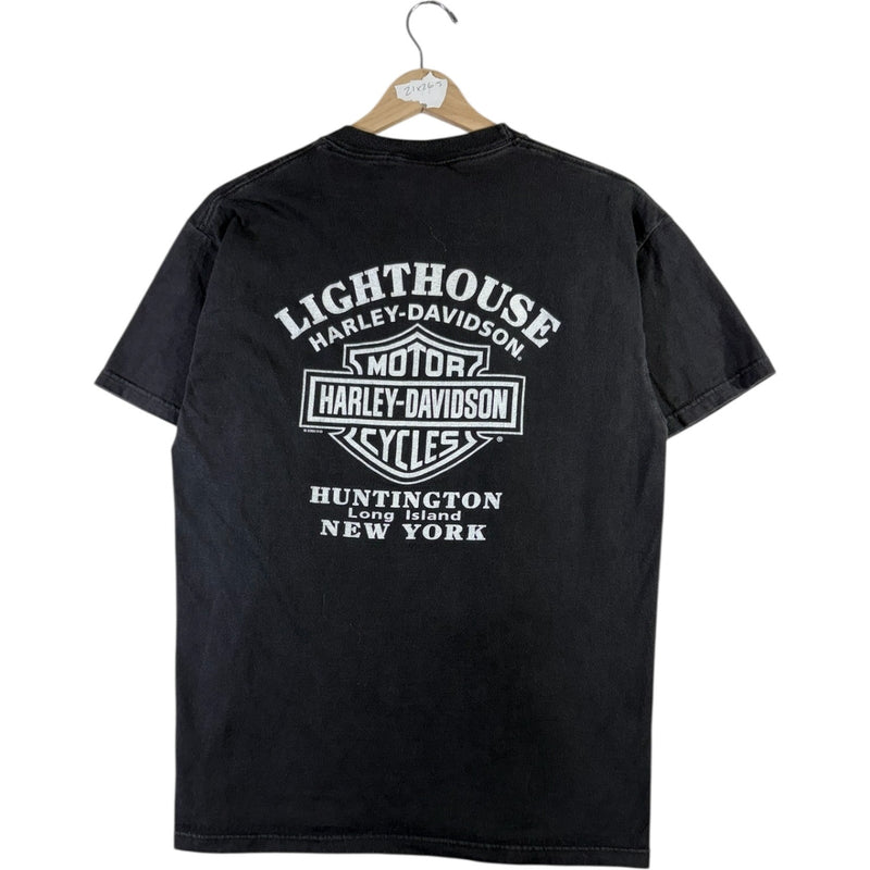 Vintage Harley Davidson Lighthouse New York T-Shirt
