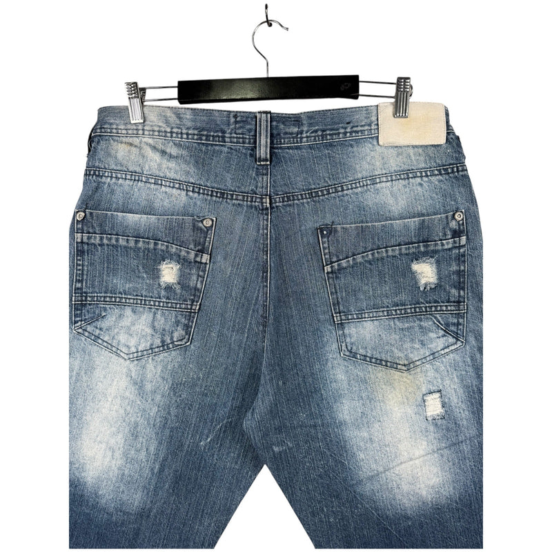 Vintage South Pole Utility Ripped Denim Shorts 40