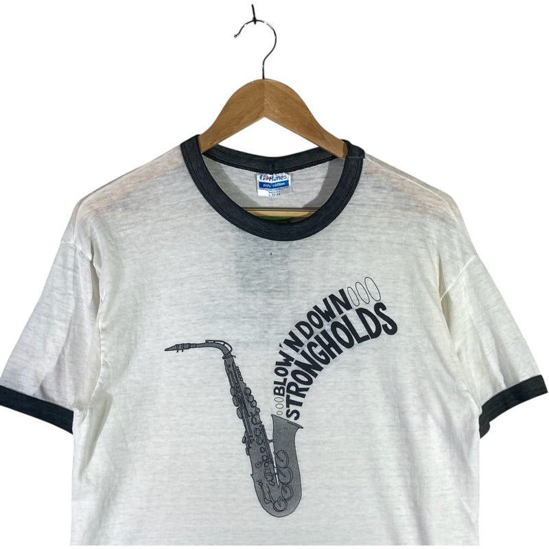 Vintage John Amato "Blow 'N Down Strongholds" Saxophone Tee