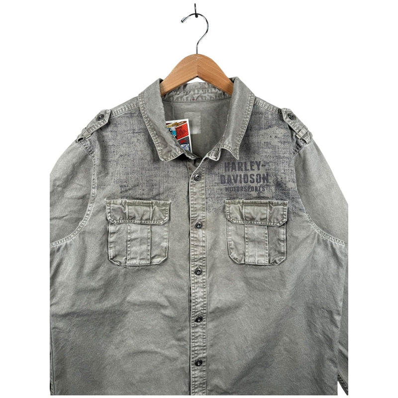 Vintage Harley Davidson Button Down Long Sleeve