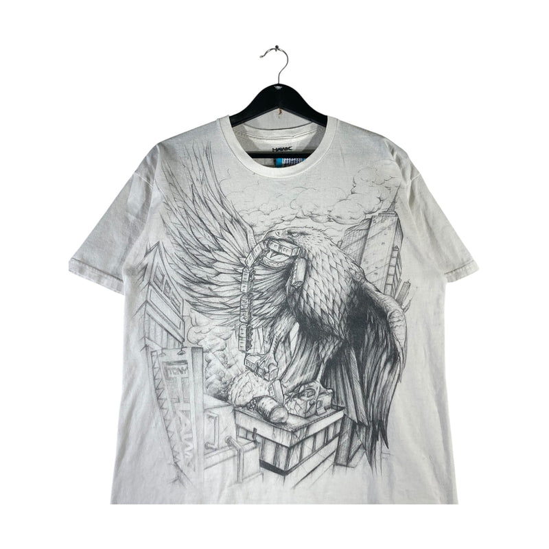 Vintage Hawk Eagle Graphic Short Sleeve T-Shirt