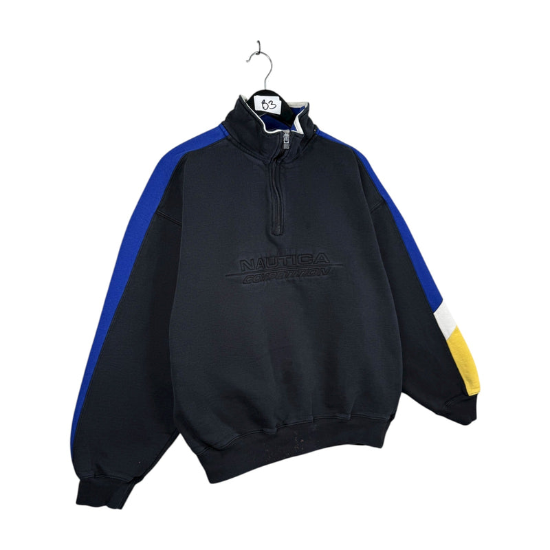 Vintage Nautica Competition Colorblock Quarter Zip Sweatshirt