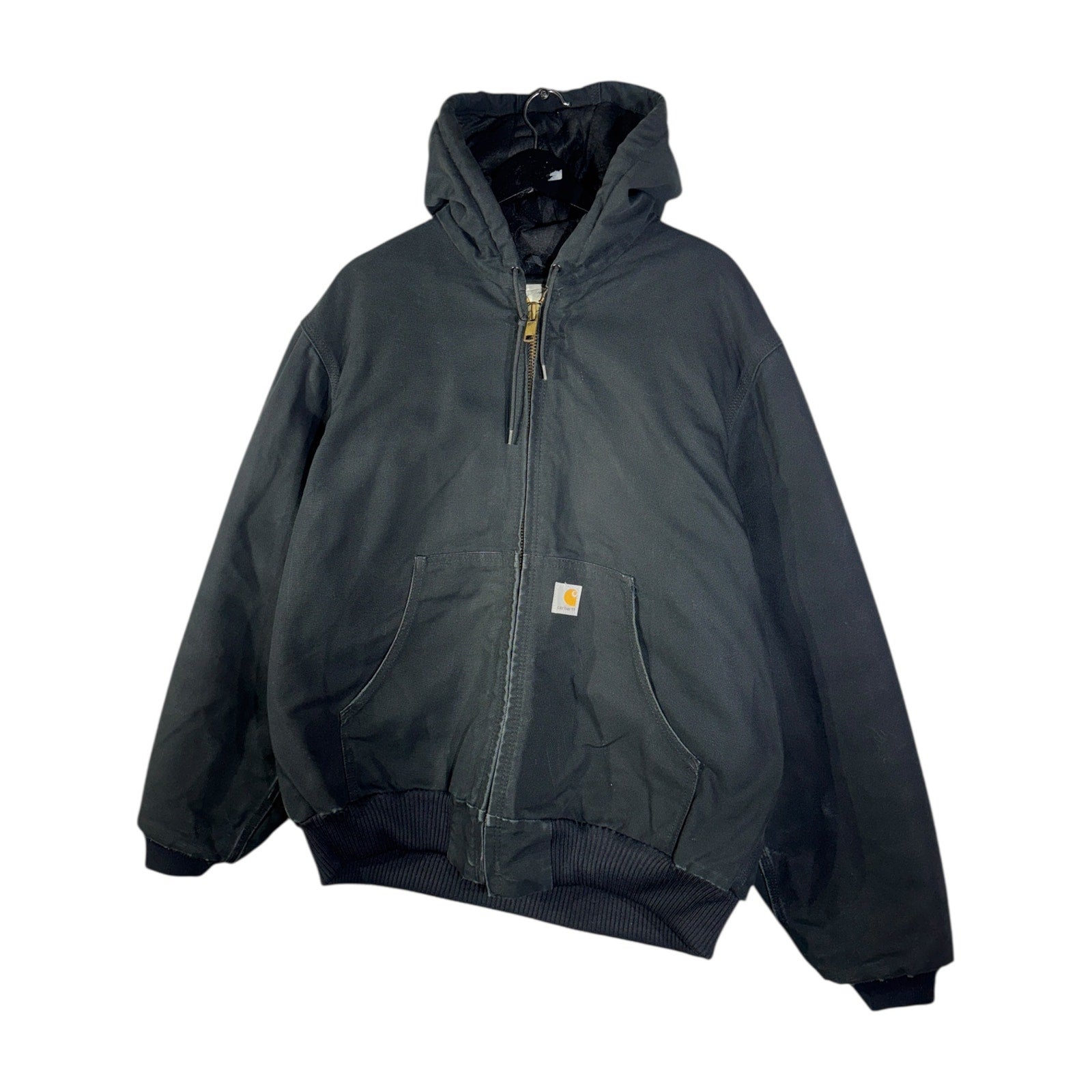 Vintage Carhartt Canvas Hooded Full Zip Workwear Jacket