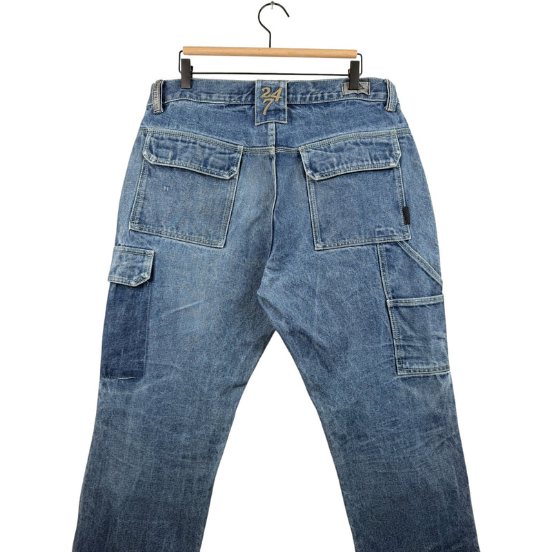 Vintage 24/7 Patched Carpenter Denim Jeans 36x32