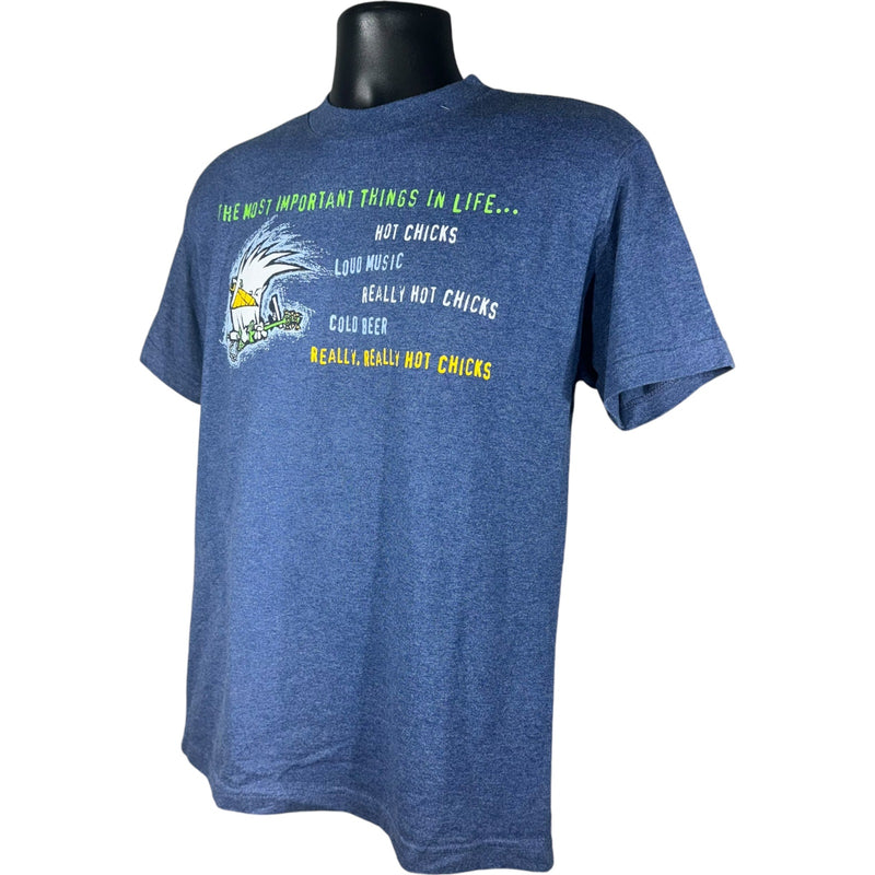 Vintage "The Most Important Thing In Life Is Hot Chicks" Tee