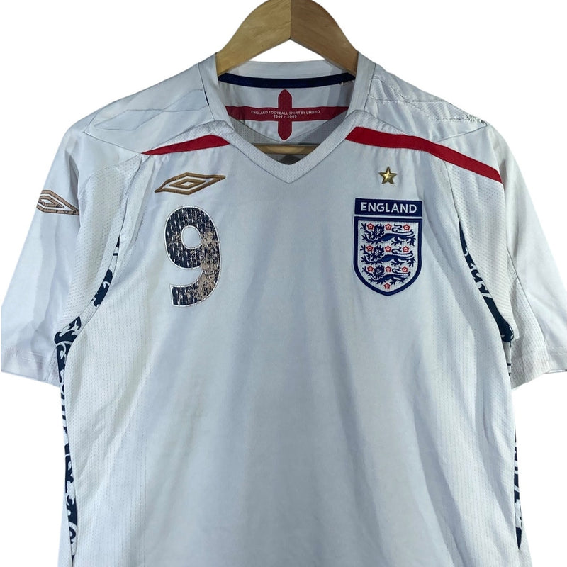 Vintage England Umbro #9 FIFA Soccer Jersey