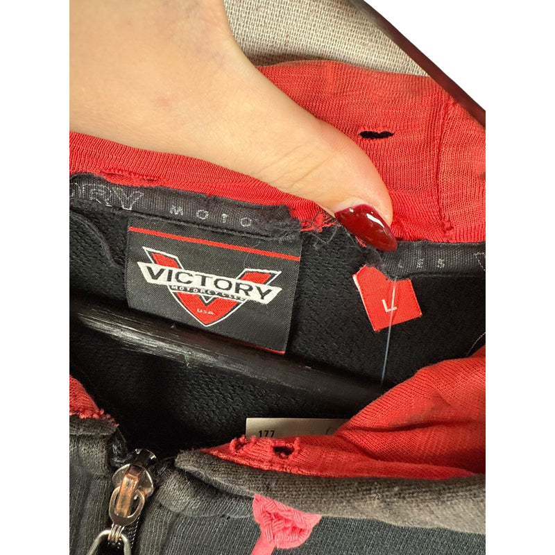 Vintage Victory Motorcycles USA Full Zip Hoodie