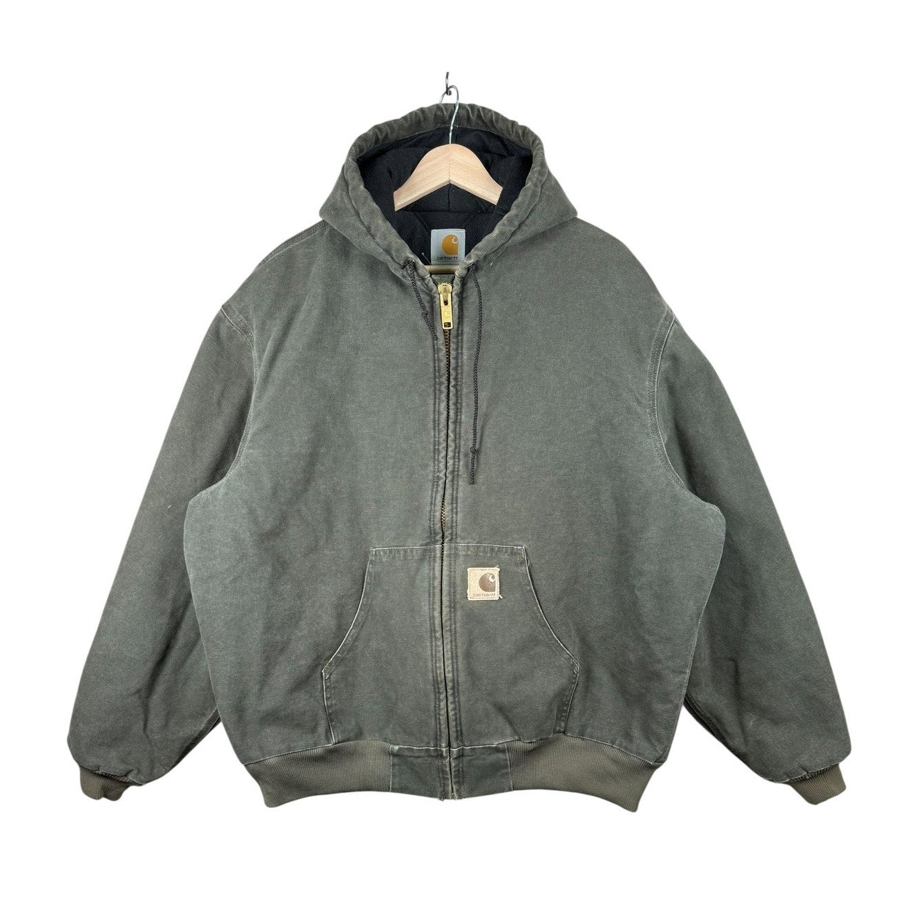 Vintage Carhartt Full Zip Canvas Hoodie Jacket