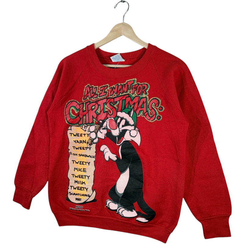 Vintage Slyvester the Cat "All I Want for Christmas" Crewneck Kids