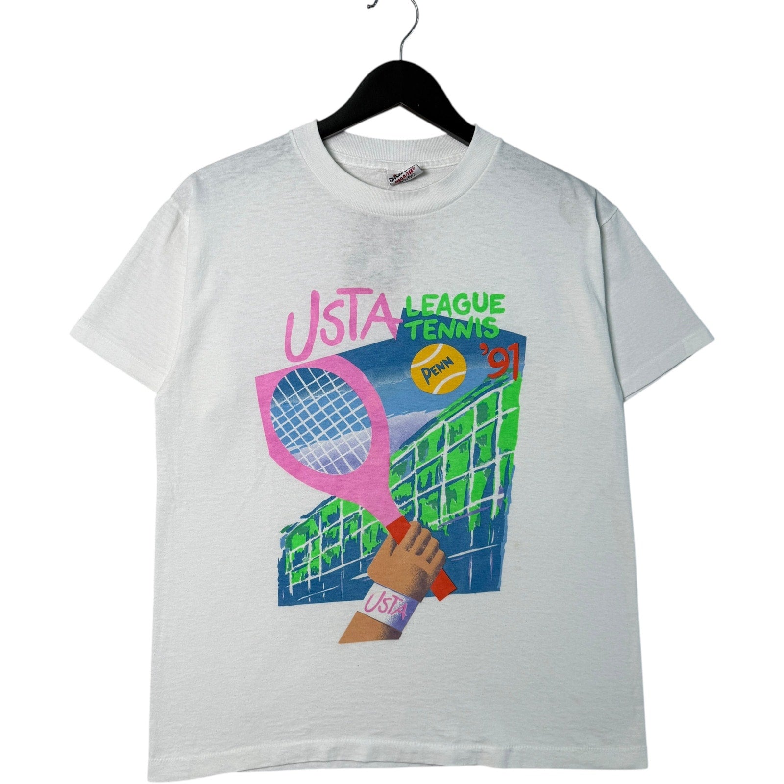 Vintage USTA League Tennis Tee 1991