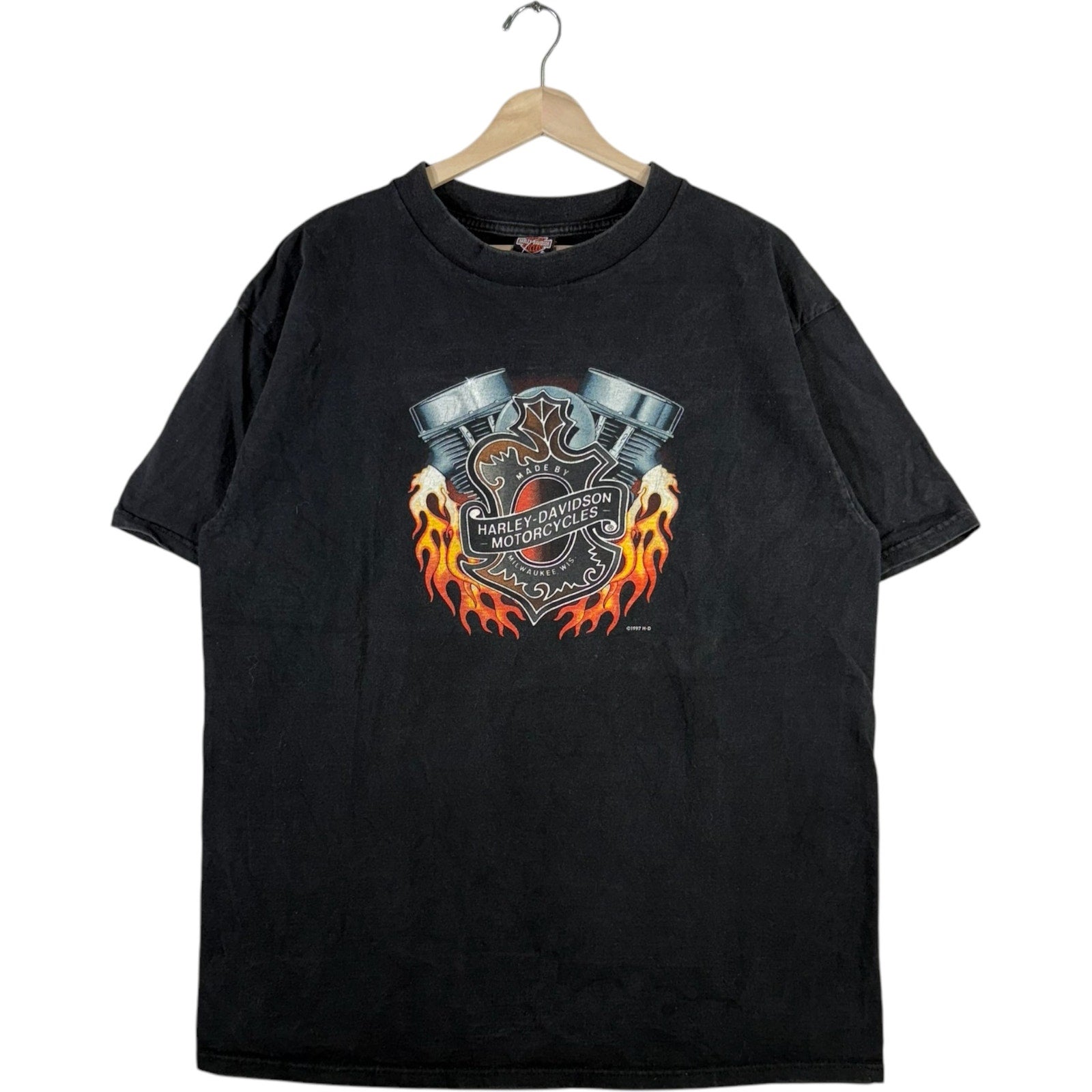 Vintage Skrews On Fire Harley Davidson Tee