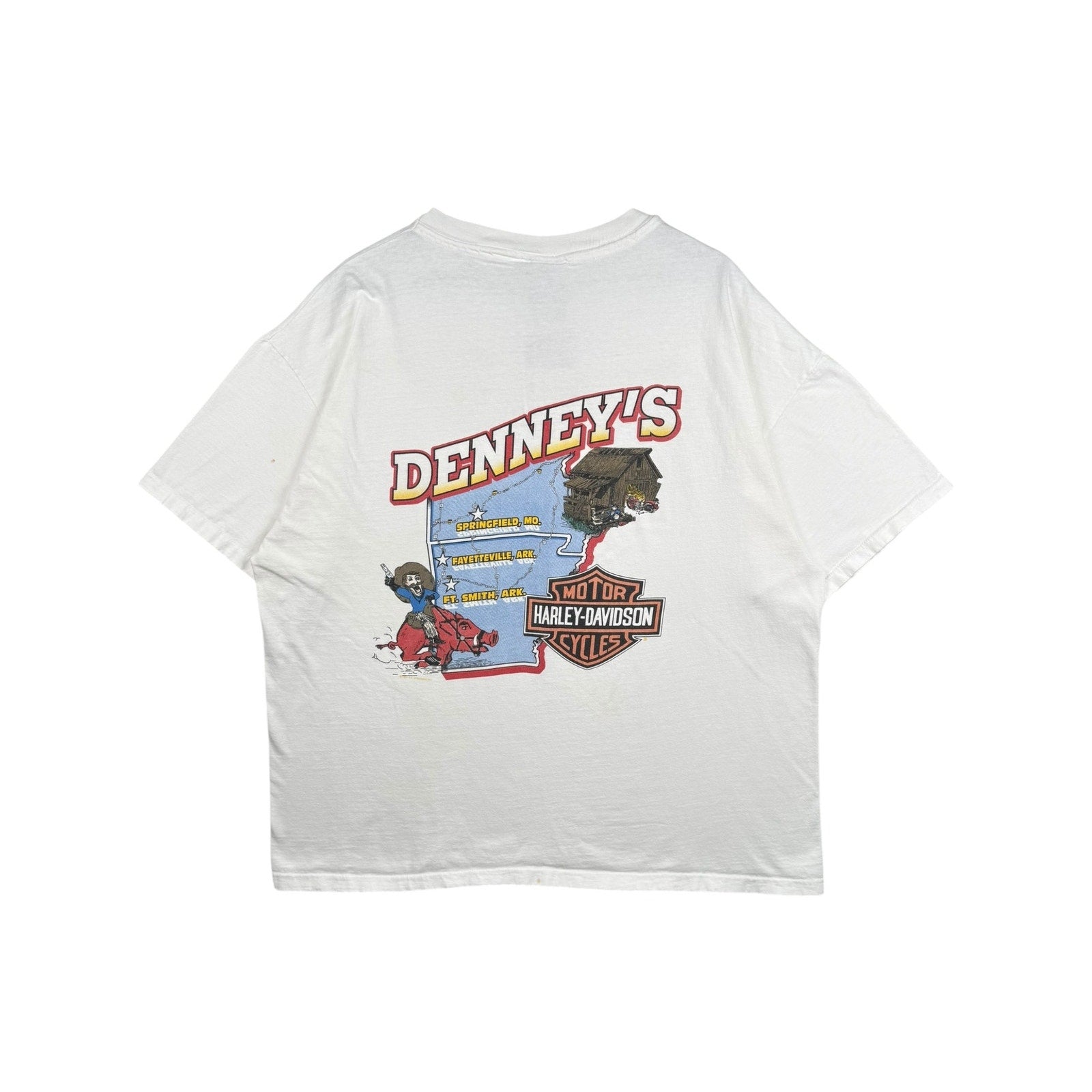 Vintage Harley Davidson Denney’s Missouri Arkansas T-Shirt