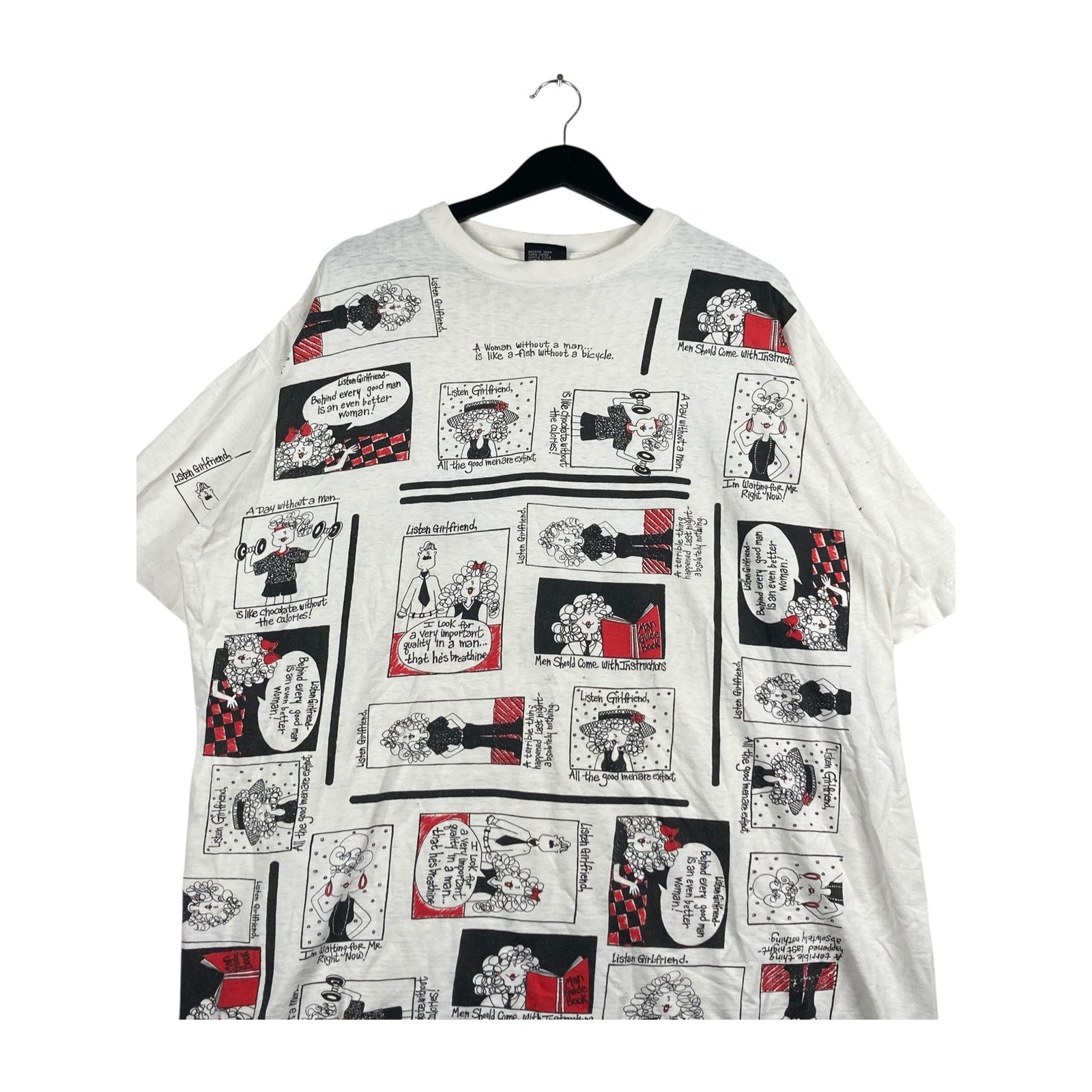 Vintage Comic Strip Graphic Short Sleeve T-Shirt