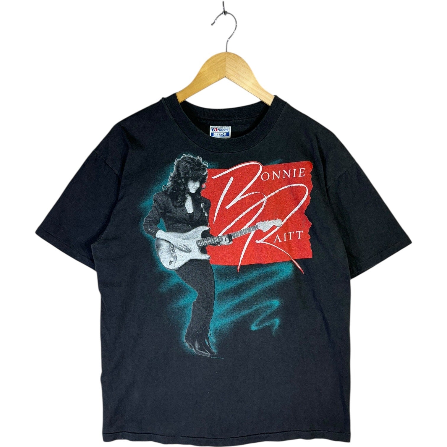 Vintage Bonnie Raitt Blues Rock Guitar T-Shirt