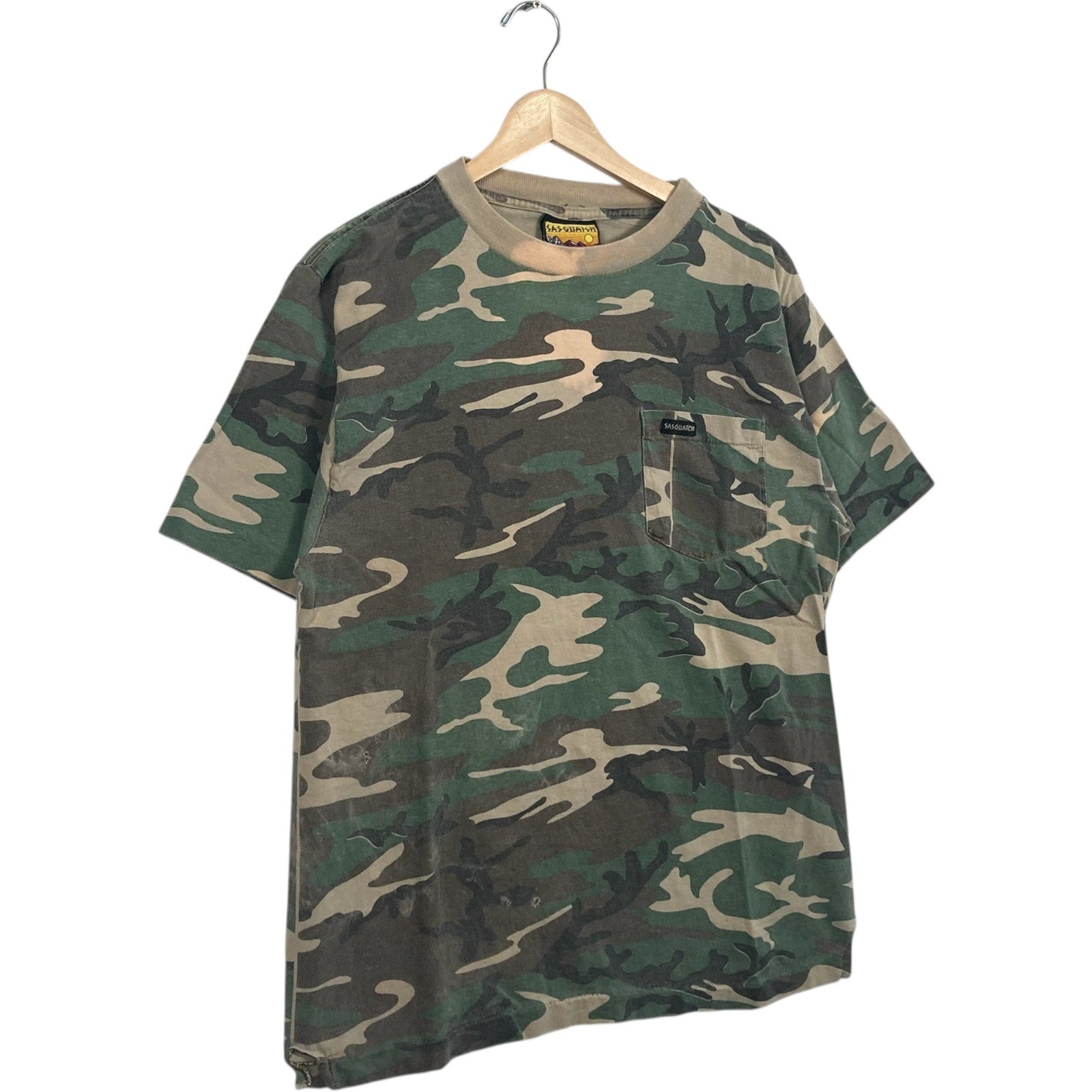 Vintage Sasquatch Camouflage Pocket Tee