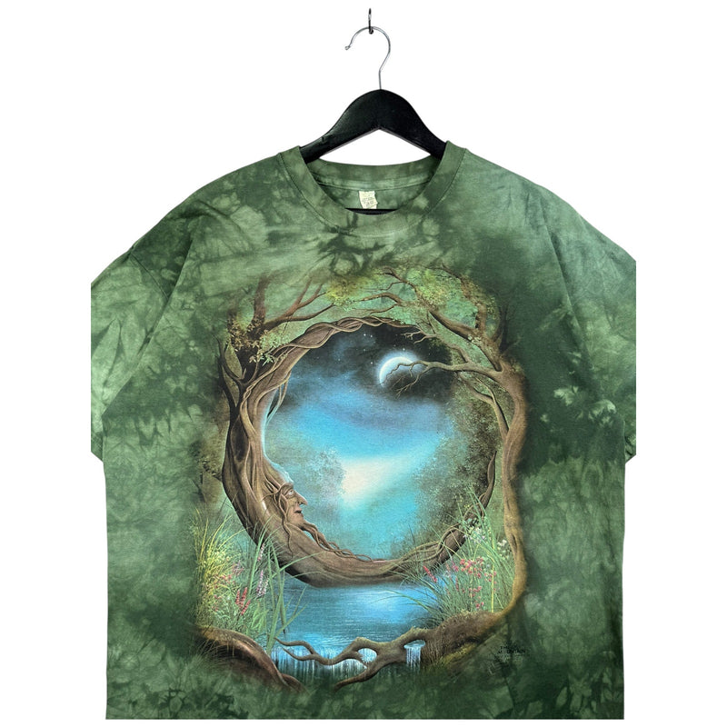 Vintage Tie Dye Magical Tree Moonlight T-Shirt