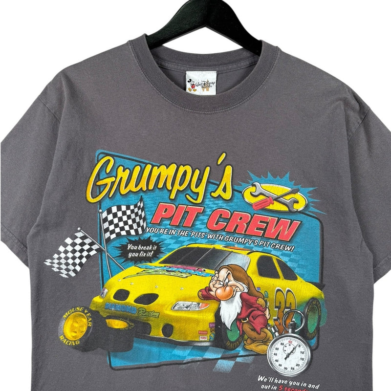Vintage Disney Grumpy Pit Crew Racing T-Shirt
