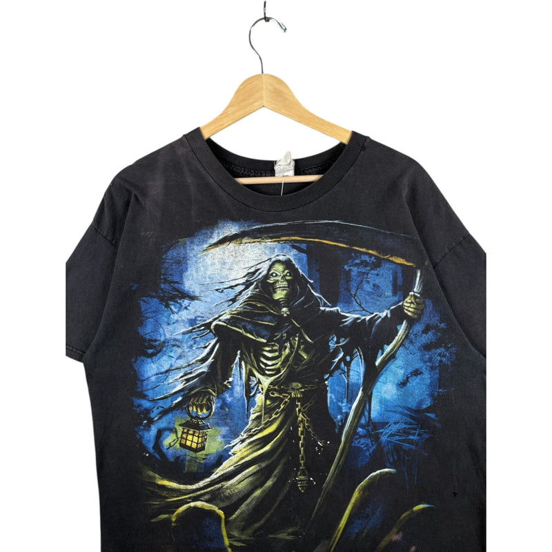 Vintage Grim Reaper Print T-Shirt