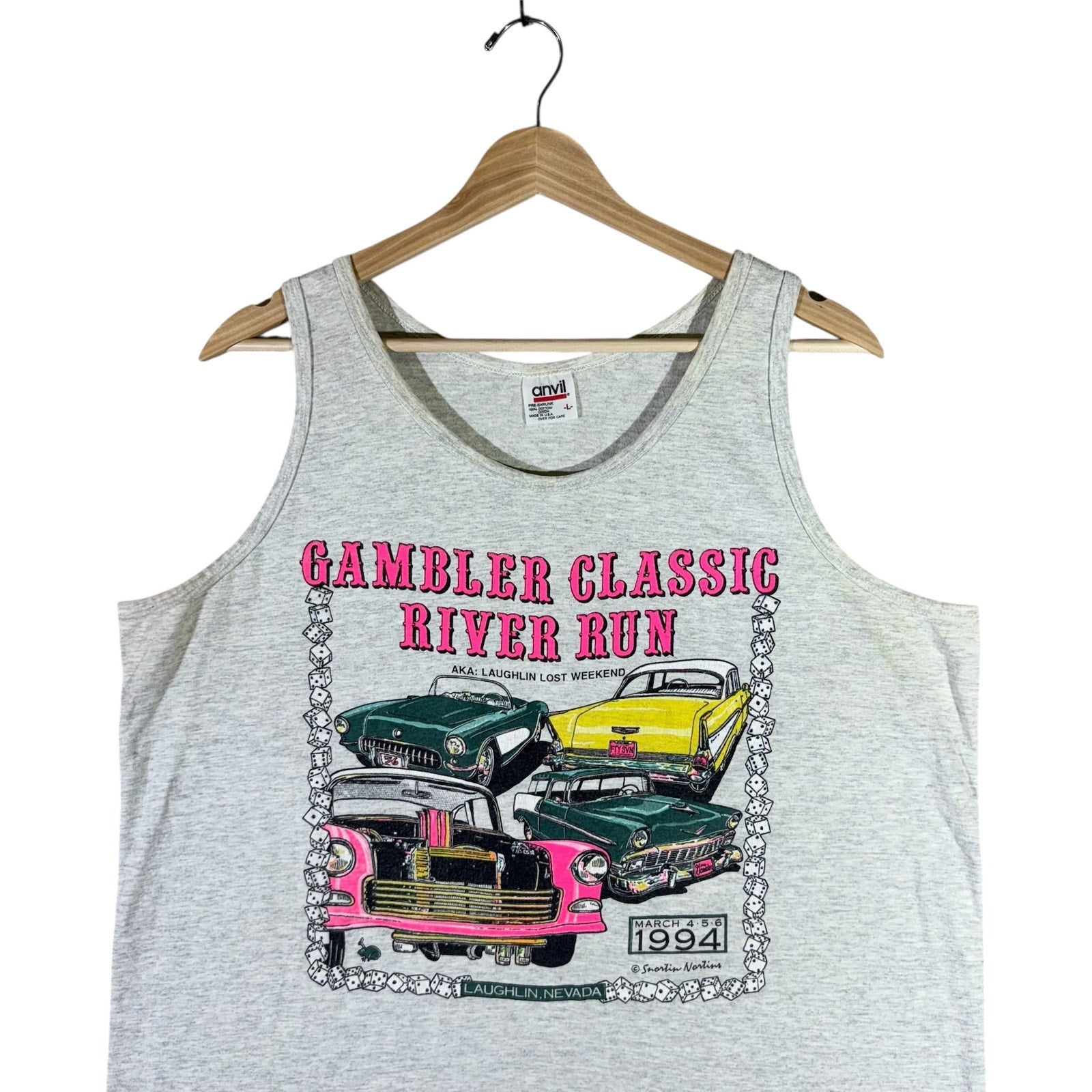 Vintage Gambler Classic River Run Tank Top 90s