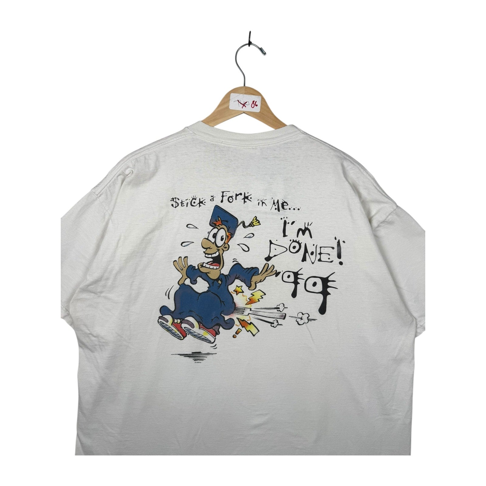 Vintage Graduation Cartoon Graphic T-Shirt