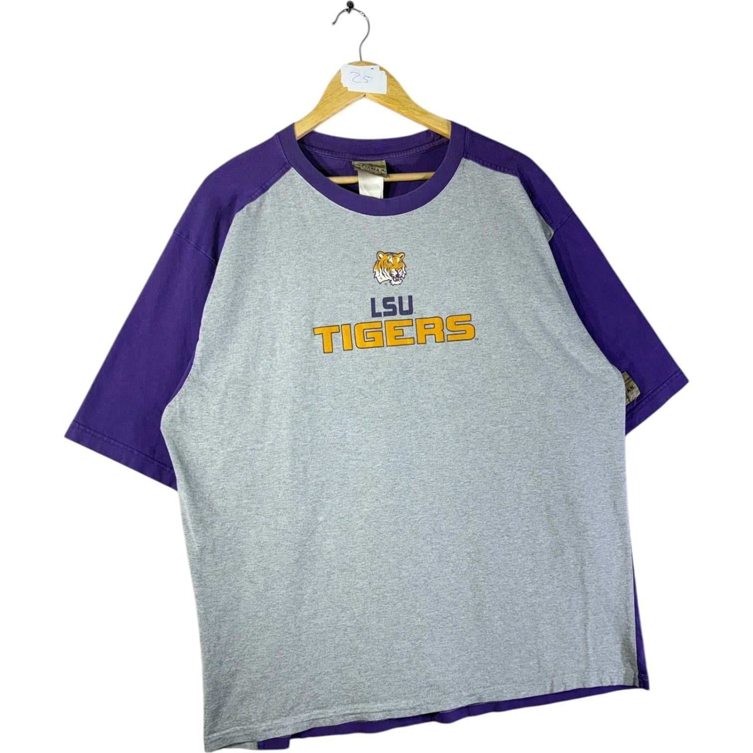 Vintage Reebok LSU Tigers NCAA Graphic Raglan T-Shirt